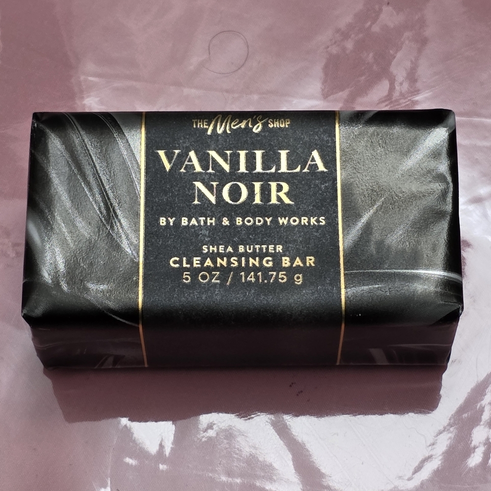 Bath & Body Works Vanilla Noir Shea Butter Cleansing Bar Soap NEW RARE